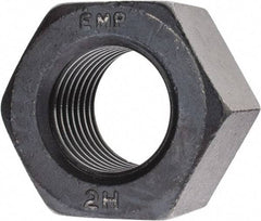 Value Collection - 2 - 4-1/2 UNC Steel Right Hand Heavy Hex Nut - 3-1/8" Across Flats, 1-31/32" High, Uncoated, 2B Class of Fit - Top Tool & Supply