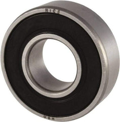 Nice - 1/2" Bore Diam, 1-3/8" OD, Double Seal Precision Ground Radial Ball Bearing - 7/16" Wide, 1 Row, Round Bore, 850 Lb Static Capacity, 1,878 Lb Dynamic Capacity - Top Tool & Supply