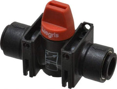 Legris - 10mm Pipe, Standard Port, Composite Miniature Ball Valve - 1 Piece, Inline - Two Way Flow, Push-to-Connect x Push-to-Connect Ends, Short Handle, 150 WOG - Top Tool & Supply