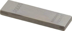 Mitutoyo - 0.10005" Rectangular Steel Gage Block - Accuracy Grade 0, Includes Certificate of Inspection - Top Tool & Supply