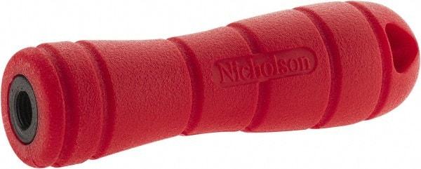 Nicholson - 4-1/8" Long, Screw On, Plastic File Handle - For Use with 6, 8 & 10" Files - Top Tool & Supply