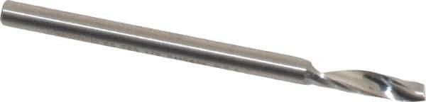 Onsrud - 1/8" Cutting Diam x 1/2" Length of Cut, 1 Flute, Upcut Spiral Router Bit - Uncoated, Right Hand Cut, Solid Carbide, 2" OAL x 1/8" Shank Diam, Single Edge, 21° Helix Angle - Top Tool & Supply