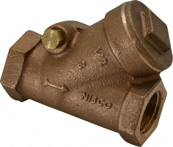 NIBCO - 1/2" Bronze Check Valve - Y-Pattern, FNPT x FNPT, 400 WOG - Top Tool & Supply