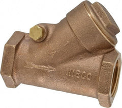 NIBCO - 1" Bronze Check Valve - Y-Pattern, FNPT x FNPT, 600 WOG - Top Tool & Supply