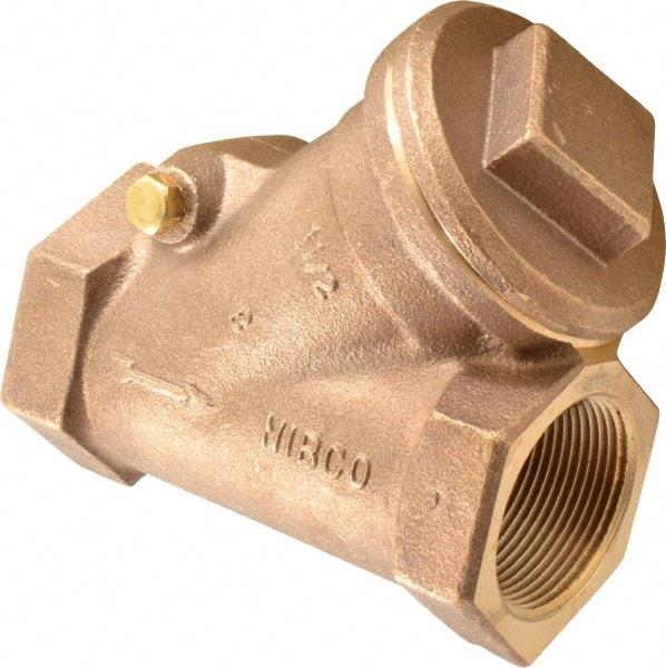 NIBCO - 1-1/2" Bronze Check Valve - Y-Pattern, FNPT x FNPT, 600 WOG - Top Tool & Supply