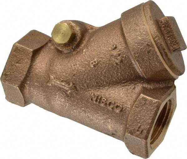 NIBCO - 1/2" Bronze Check Valve - Y-Pattern, FNPT x FNPT, 600 WOG - Top Tool & Supply