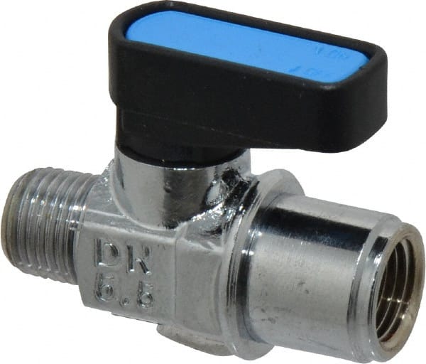 Aignep USA - 1/8" Pipe, Brass Miniature Ball Valve - Top Tool & Supply