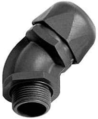 Murrplastik - 2" Trade, Nylon Compression Angled Liquidtight Conduit Connector - Noninsulated - Top Tool & Supply