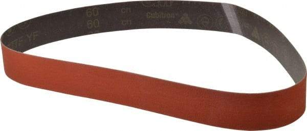 3M - 2" Wide x 48" OAL, 60 Grit, Ceramic Abrasive Belt - Ceramic, Medium, Coated, YF Weighted Cloth Backing, Wet/Dry, Series 777F - Top Tool & Supply