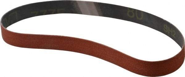 3M - 3/4" Wide x 20-1/2" OAL, 80 Grit, Ceramic Abrasive Belt - Ceramic, Medium, Coated, YF Weighted Cloth Backing, Wet/Dry, Series 777F - Top Tool & Supply