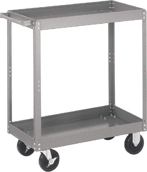 Quantum Storage - 1,000 Lb Capacity, 30" Wide x 16" Long x 35" High Standard Utility Cart - 2 Shelf, Steel - Top Tool & Supply