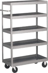 Quantum Storage - 1,000 Lb Capacity, 48" Wide x 24" Long x 57" High Shelf Cart - 5 Shelf, Steel - Top Tool & Supply