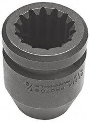 Proto - #5 Spline Drive, 3" Socket, Impact Socket - 6 Points, 4-39/64" OAL - Top Tool & Supply