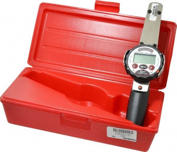 Proto - 3/8" Drive Electronic Digital Torque Wrench - 2.1 Ft/Lb to 28 N/m Torque, 10-5/8" OAL, 0.01 N/m Graduation, Fixed Head - Top Tool & Supply