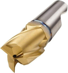 Seco - MM10 E03 Grade F30M Carbide End Milling Tip Insert - 3 Flutes, 3/8" Cutting Diam, 0.467" Depth of Cut, 0.619" Extension, 30° Helix - Top Tool & Supply