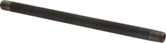 Made in USA - Schedule 80, 1/4" Diam x 9" Long Black Pipe Nipple - Threaded - Top Tool & Supply