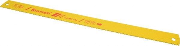 Starrett - 17" Long, 6 Teeth per Inch, Bi-Metal Power Hacksaw Blade - Toothed Edge, 1-3/8" Wide x 0.062" Thick - Top Tool & Supply