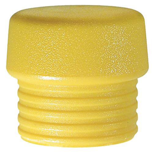 Split Head Mallet Face 2.4″ Med Hard Shore Hardness 65-D, Yellow, Polyurethane - Top Tool & Supply