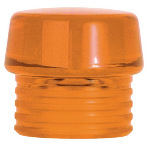 Split Head Mallet Face 1.5″ Hard, Shore Hardness 72-D, Orange, Cell Acetate - Top Tool & Supply