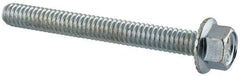 Value Collection - 1/4-20 UNC, 2-1/4" Length Under Head, Hex Drive Flange Bolt - 2-1/4" Thread Length, Grade 5 Steel, Serrated Flange, Zinc-Plated Finish - Top Tool & Supply