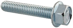 Value Collection - 5/16-18 UNC, 1-3/4" Length Under Head, Hex Drive Flange Bolt - 1-3/4" Thread Length, Grade 5 Steel, Serrated Flange, Zinc-Plated Finish - Top Tool & Supply