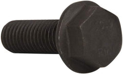 Value Collection - M10x1.50 Metric Coarse, 30mm Length Under Head, Hex Drive Flange Bolt - 30mm Thread Length, Grade 10.9 Alloy Steel, Smooth Flange, Phosphate & Oil Finish - Top Tool & Supply