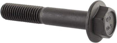 Value Collection - M10x1.50 Metric Coarse, 60mm Length Under Head, Hex Drive Flange Bolt - 35mm Thread Length, Grade 10.9 Alloy Steel, Smooth Flange, Phosphate & Oil Finish - Top Tool & Supply