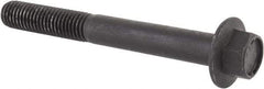 Value Collection - M12x1.75 Metric Coarse, 100mm Length Under Head, Hex Drive Flange Bolt - 40mm Thread Length, Grade 10.9 Alloy Steel, Smooth Flange, Phosphate & Oil Finish - Top Tool & Supply