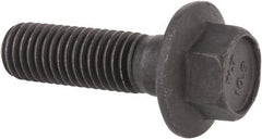 Value Collection - M12x1.75 Metric Coarse, 40mm Length Under Head, Hex Drive Flange Bolt - 40mm Thread Length, Grade 10.9 Alloy Steel, Smooth Flange, Phosphate & Oil Finish - Top Tool & Supply