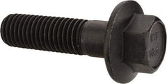 Value Collection - M12x1.75 Metric Coarse, 45mm Length Under Head, Hex Drive Flange Bolt - 40mm Thread Length, Grade 10.9 Alloy Steel, Smooth Flange, Phosphate & Oil Finish - Top Tool & Supply