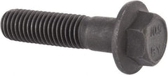 Value Collection - M12x1.75 Metric Coarse, 50mm Length Under Head, Hex Drive Flange Bolt - 40mm Thread Length, Grade 10.9 Alloy Steel, Smooth Flange, Phosphate & Oil Finish - Top Tool & Supply