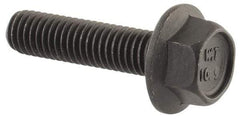 Value Collection - M5x0.80 Metric Coarse, 20mm Length Under Head, Hex Drive Flange Bolt - 20mm Thread Length, Grade 10.9 Alloy Steel, Smooth Flange, Phosphate & Oil Finish - Top Tool & Supply