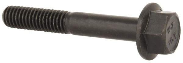 Value Collection - M6x1.00 Metric Coarse, 40mm Length Under Head, Hex Drive Flange Bolt - 20mm Thread Length, Grade 10.9 Alloy Steel, Smooth Flange, Phosphate & Oil Finish - Top Tool & Supply