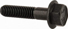 Value Collection - M8x1.25 Metric Coarse, 35mm Length Under Head, Hex Drive Flange Bolt - 30mm Thread Length, Grade 10.9 Alloy Steel, Smooth Flange, Phosphate & Oil Finish - Top Tool & Supply