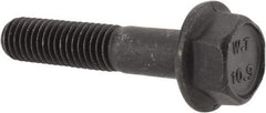 Value Collection - M8x1.25 Metric Coarse, 40mm Length Under Head, Hex Drive Flange Bolt - 30mm Thread Length, Grade 10.9 Alloy Steel, Smooth Flange, Phosphate & Oil Finish - Top Tool & Supply