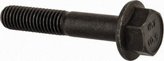 Value Collection - M8x1.25 Metric Coarse, 45mm Length Under Head, Hex Drive Flange Bolt - 30mm Thread Length, Grade 10.9 Alloy Steel, Smooth Flange, Phosphate & Oil Finish - Top Tool & Supply