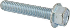 Value Collection - 3/8-16 UNC, 2" Length Under Head, Hex Drive Flange Bolt - 2" Thread Length, Grade 8 Steel, Serrated Flange, Zinc-Plated Finish - Top Tool & Supply