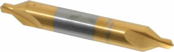 Hertel - #4 Plain Cut 60° Incl Angle Solid Carbide Combo Drill & Countersink - Top Tool & Supply