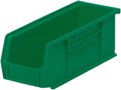 Akro-Mils - 20 Lb. Load Capacity, 10-7/8" Deep, Green Polymer Hopper Stacking Bin - 4" High x 4-1/8" Wide x 10-7/8" Long - Top Tool & Supply