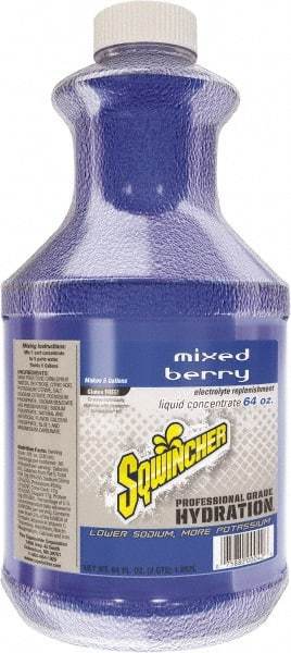 Sqwincher - 64 oz Bottle Mixed Berry Activity Drink - Liquid Concentrate, Yields 5 Gal - Top Tool & Supply