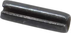 Made in USA - 3/32" Diam x 5/16" Long Slotted Spring Pin - Grade 1070-1090 Alloy Steel, Black Oxide Finish - Top Tool & Supply