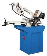 Enco - 9-3/8 x 6-1/4" Max Capacity, Manual Geared Head Horizontal Bandsaw - 138 & 276 SFPM Blade Speed, 220 Volts, 45 & 60°, 1.5 hp, 3 Phase - Top Tool & Supply