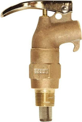 Justrite - 3/4" NPT Brass Rigid Drum Faucet - FM Approved, Internal Arrester, Self Closing - Top Tool & Supply