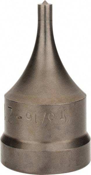 Cleveland Steel Tool - 13/16 Inch Wide Oblong Ironworker Punch - 1-17/32 Inch Body Diameter, 1-11/16 Inch Head Diameter, 2-11/16 Inch Overall Length - Top Tool & Supply