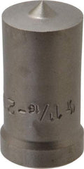 Cleveland Steel Tool - 1-1/16 Inch Diameter Round Ironworker Punch - 1-1/32 Inch Body Diameter, 1-5/32 Inch Head Diameter, 1-15/16 Inch Overall Length - Top Tool & Supply