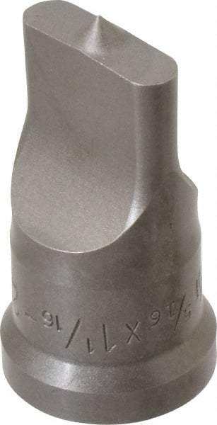 Cleveland Steel Tool - 5/16 Inch Wide Oblong Ironworker Punch - 1-1/16 Inch Body Diameter, 1-7/32 Inch Head Diameter, 2-1/8 Inch Overall Length - Top Tool & Supply