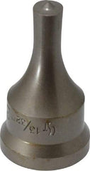 Cleveland Steel Tool - 13/32 Inch Diameter Round Ironworker Punch - 1-1/16 Inch Body Diameter, 1.24 Inch Head Diameter, 2-3/16 Inch Overall Length - Top Tool & Supply