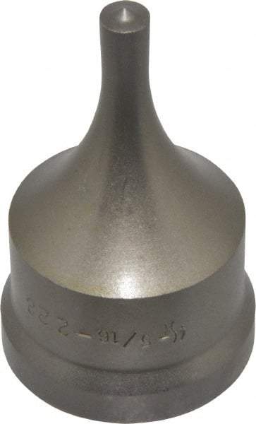 Cleveland Steel Tool - 5/16 Inch Diameter Round Ironworker Punch - 1-17/32 Inch Body Diameter, 1-11/16 Inch Head Diameter, 2-11/16 Inch Overall Length - Top Tool & Supply