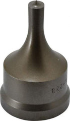 Cleveland Steel Tool - 3/8 Inch Diameter Round Ironworker Punch - 1-17/32 Inch Body Diameter, 1-11/16 Inch Head Diameter, 2-11/16 Inch Overall Length - Top Tool & Supply