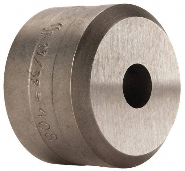 Cleveland Steel Tool - 13/32 Inch Diameter Round Ironworker Die - 1-1/2 Inch Head Diameter, 1 Inch Head Height - Top Tool & Supply